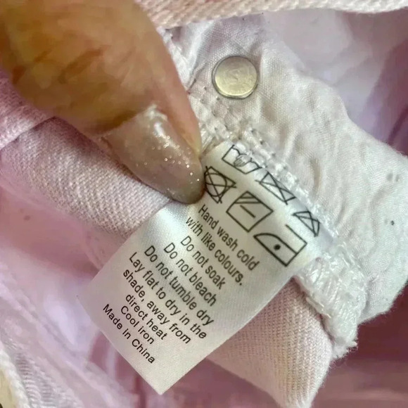 5 for $25 | Lioness Distressed Mini denim Skirt Pink  Size Small - Picture 4 of 5